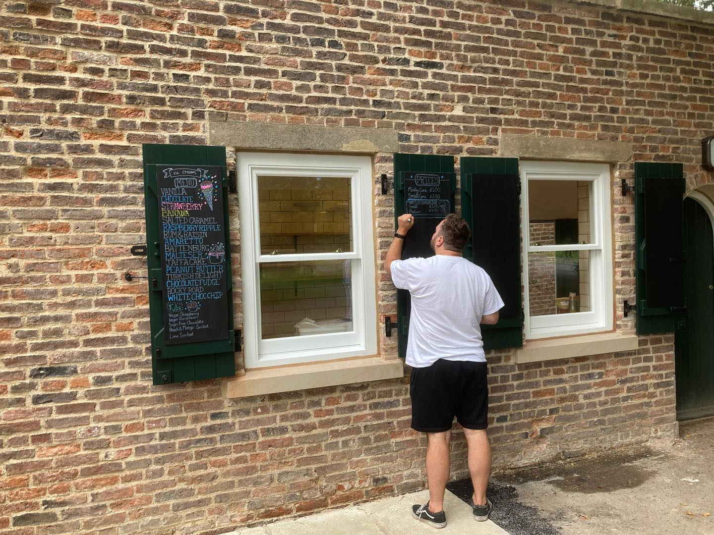 Signage Complete at Ice Cream Kiosk