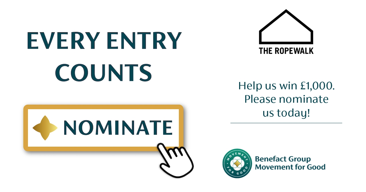 Help us to be in with a chance of winning £1,000!